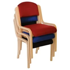 Devonshire Wooden Frame Stacking Chairs -Office Comfort 007048
