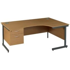 Solar Cantilever Ergonomic Desks With Single Fixed Pedestal 6 Solar Cantilever Ergonomic Desks With Single Fixed Pedestal -Office Comfort 014075