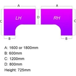 NEXT DAY Eclipse Black Ergonomic Cantilever Desks With Single Fixed Pedestal 5 NEXT DAY Eclipse Black Ergonomic Cantilever Desks With Single Fixed Pedestal -Office Comfort 015440