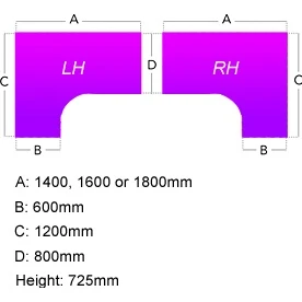NEXT DAY Vogue White Ergonomic Cantilever Desks With Mobile Pedestal 6 NEXT DAY Vogue White Ergonomic Cantilever Desks With Mobile Pedestal - Image 4