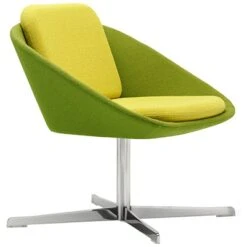 Dishy Low Back Swivel Reception Chair