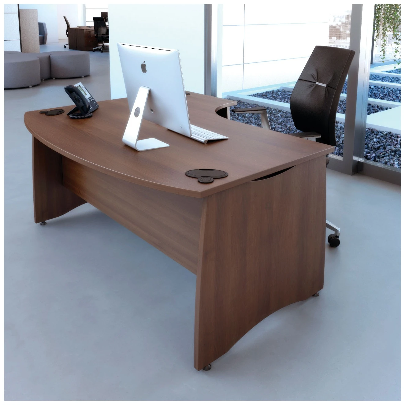 Gresham EX10 Bow Fronted Ergonomic Desks 4 Gresham EX10 Bow Fronted Ergonomic Desks - Image 2