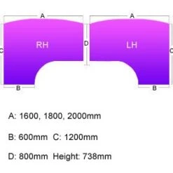 Gresham EX10 Executive Bow Fronted Ergonomic Desks -Office Comfort 063173
