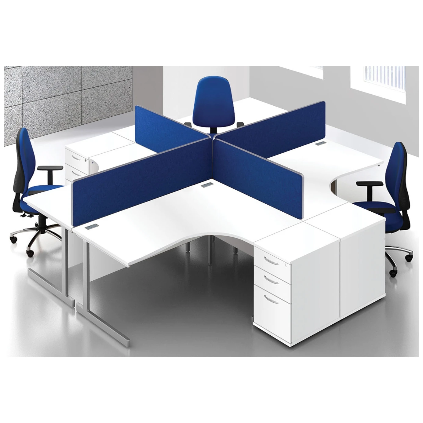 Commerce II Ergonomic Desks With Fixed Pedestal 12 Commerce II Ergonomic Desks With Fixed Pedestal - Image 10