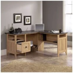 Dover Oak Computer Desk 7 Dover Oak Computer Desk -Office Comfort 076086