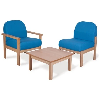 Deluxe Solid Beech Wooden Reception Armchair 4 Deluxe Solid Beech Wooden Reception Armchair - Image 2