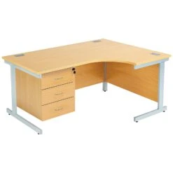 Commerce II Ergonomic Desks With Fixed Pedestal 28 Commerce II Ergonomic Desks With Fixed Pedestal -Office Comfort 086892