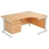 Commerce II Ergonomic Desks With Fixed Pedestal 1 Commerce II Ergonomic Desks With Fixed Pedestal -Office Comfort 086894