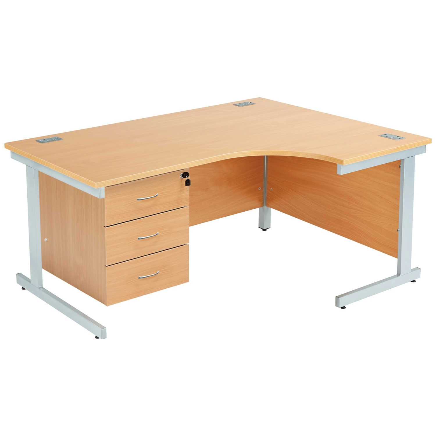 Commerce II Ergonomic Desks With Fixed Pedestal 3 Commerce II Ergonomic Desks With Fixed Pedestal