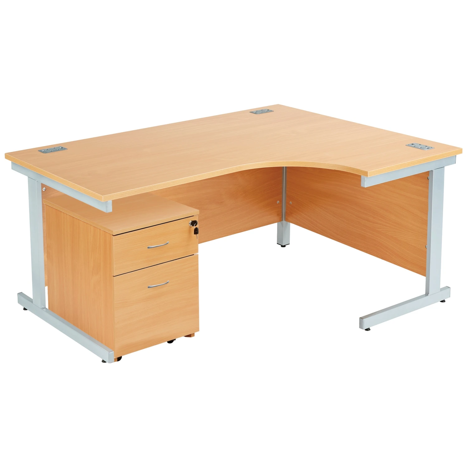 Commerce II Ergonomic Desks With Mobile Pedestal 3 Commerce II Ergonomic Desks With Mobile Pedestal