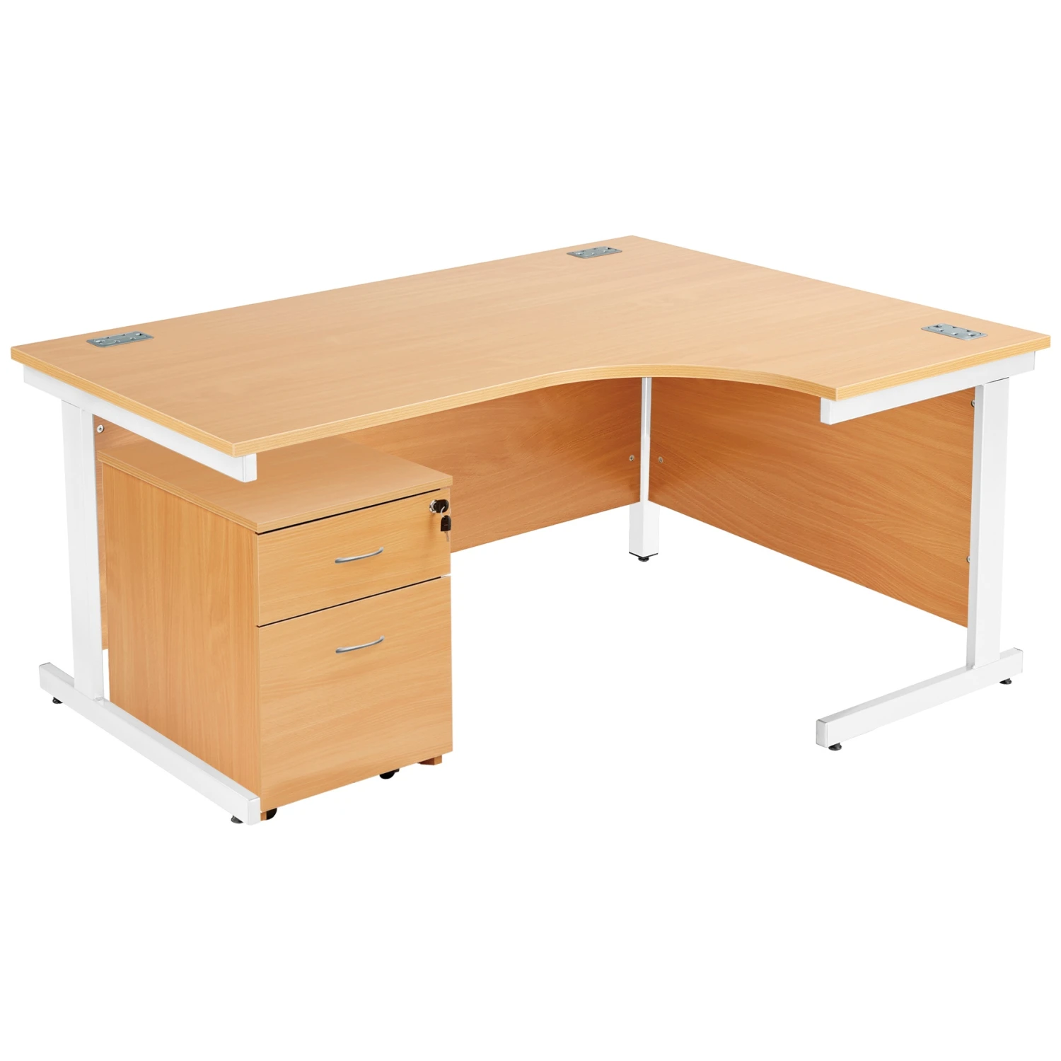 Commerce II Ergonomic Desks With Mobile Pedestal 4 Commerce II Ergonomic Desks With Mobile Pedestal - Image 2