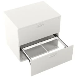 Vogue Essential White Desk High Side Filer 5 Vogue Essential White Desk High Side Filer -Office Comfort 089373