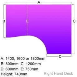 Elite Kassini Ergonomic Desks -Office Comfort 096173