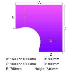 Elite Optima Plus Universal Ergonomic Desks -Office Comfort 096213