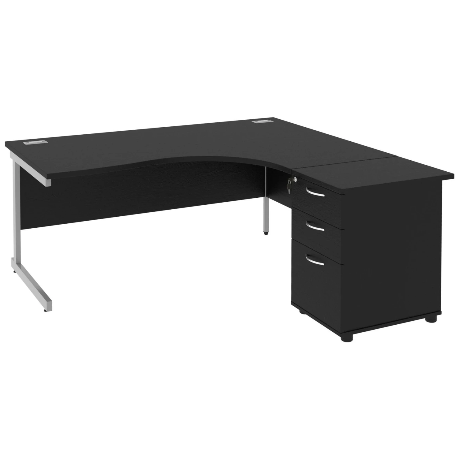Special Offer - NEXT DAY Eclipse Black Cantilever Combi Desks 3 Special Offer - NEXT DAY Eclipse Black Cantilever Combi Desks