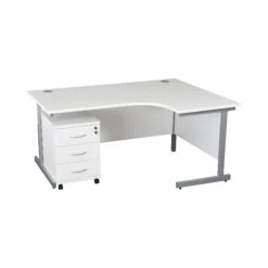 Karbon K1 Ergonomic Cantilever Office Desks With Low Mobile Pedestal -Office Comfort 099545