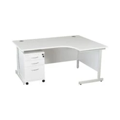 Karbon K1 Ergonomic Cantilever Office Desks With Tall Under Desk Pedestal -Office Comfort 099604