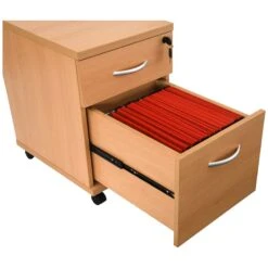 Karbon K1 Ergonomic Cantilever Office Desks With Low Mobile Pedestal -Office Comfort 099800