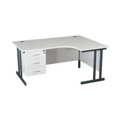 Karbon K3 Ergonomic Deluxe Cantilever Desk With Fixed Pedestal -Office Comfort 099915