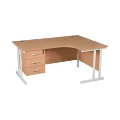 Karbon K3 Ergonomic Deluxe Cantilever Desk With Fixed Pedestal -Office Comfort 099927