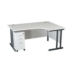 Karbon K3 Ergonomic Deluxe Cantilever Desk With Narrow Mobile Pedestal 34 Karbon K3 Ergonomic Deluxe Cantilever Desk With Narrow Mobile Pedestal -Office Comfort 100209