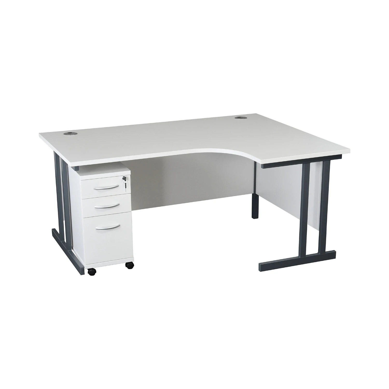 Karbon K3 Ergonomic Deluxe Cantilever Desk With Narrow Mobile Pedestal 17 Karbon K3 Ergonomic Deluxe Cantilever Desk With Narrow Mobile Pedestal - Image 15