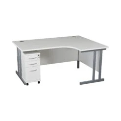Karbon K3 Ergonomic Deluxe Cantilever Desk With Narrow Mobile Pedestal 36 Karbon K3 Ergonomic Deluxe Cantilever Desk With Narrow Mobile Pedestal -Office Comfort 100211
