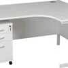 Karbon K3 Ergonomic Deluxe Cantilever Desk With Tall Under Desk Mobile Pedestal -Office Comfort 100268