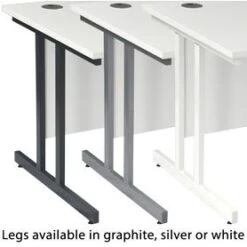 Karbon K3 Ergonomic Deluxe Cantilever Desk With Tall Under Desk Mobile Pedestal -Office Comfort 100280