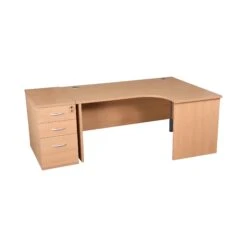 Karbon K2 Ergonomic Panel End Office Desks With 800D Desk End Pedestal 15 Karbon K2 Ergonomic Panel End Office Desks With 800D Desk End Pedestal -Office Comfort 100373