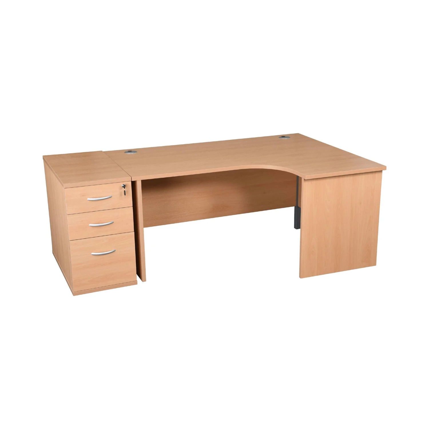 Karbon K2 Ergonomic Panel End Office Desks With 800D Desk End Pedestal 4 Karbon K2 Ergonomic Panel End Office Desks With 800D Desk End Pedestal - Image 2