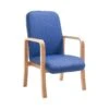 Oxford Wooden Frame Vinyl Reception Chair With Arms -Office Comfort 101590