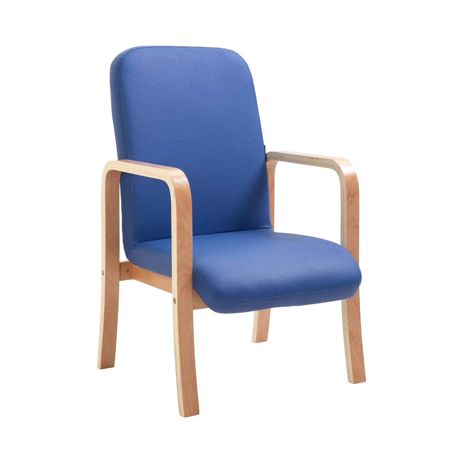Oxford Wooden Frame Vinyl Reception Chair With Arms 3 Oxford Wooden Frame Vinyl Reception Chair With Arms