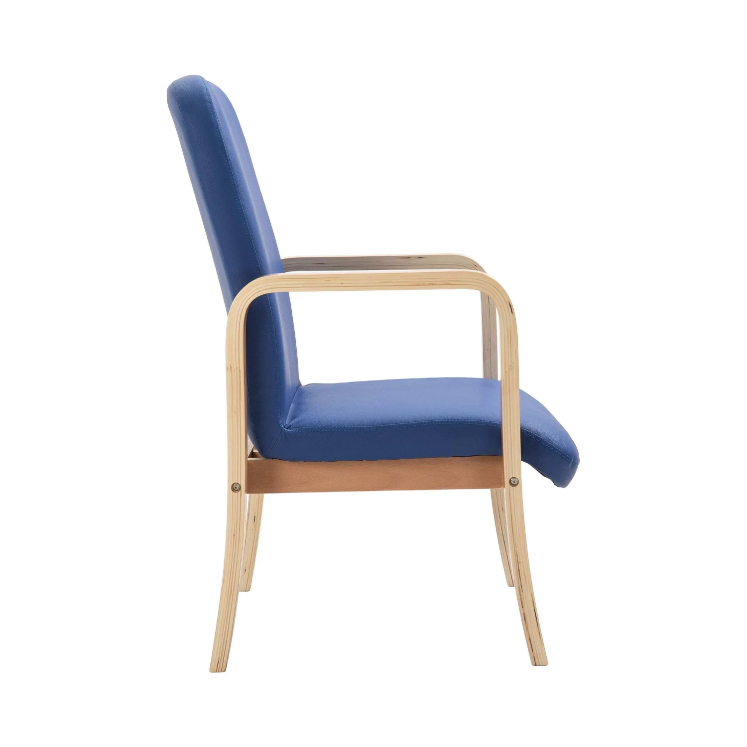 Oxford Wooden Frame Vinyl Reception Chair With Arms 7 Oxford Wooden Frame Vinyl Reception Chair With Arms - Image 5