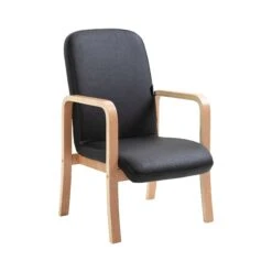 Oxford Wooden Frame Vinyl Reception Chair With Arms 19 Oxford Wooden Frame Vinyl Reception Chair With Arms -Office Comfort 101594