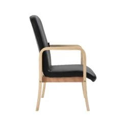 Oxford Wooden Frame Vinyl Reception Chair With Arms 23 Oxford Wooden Frame Vinyl Reception Chair With Arms -Office Comfort 101596