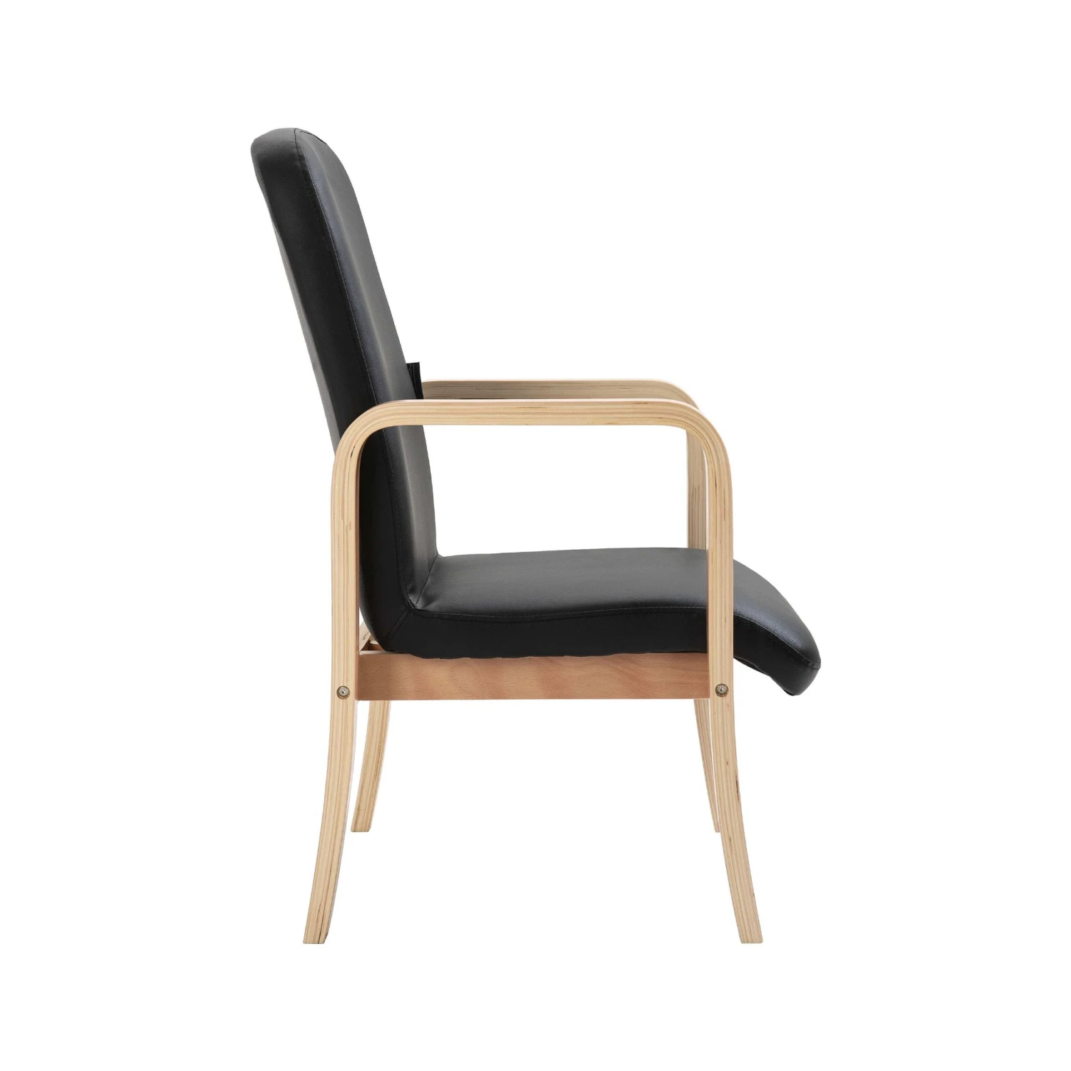 Oxford Wooden Frame Vinyl Reception Chair With Arms 8 Oxford Wooden Frame Vinyl Reception Chair With Arms - Image 6