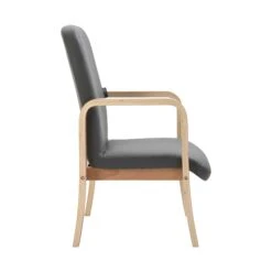 Oxford Wooden Frame Vinyl Reception Chair With Arms 24 Oxford Wooden Frame Vinyl Reception Chair With Arms -Office Comfort 101600
