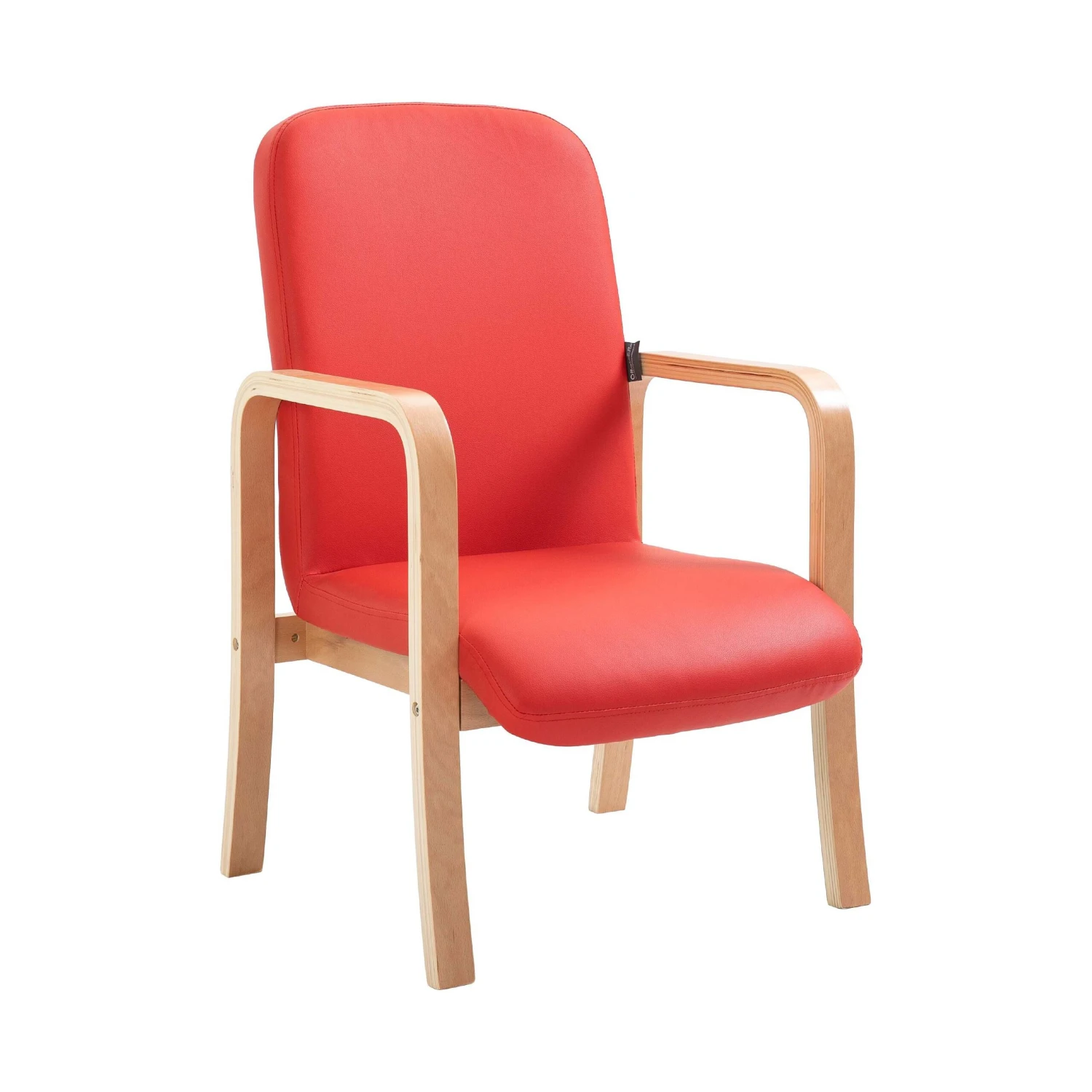 Oxford Wooden Frame Vinyl Reception Chair With Arms 6 Oxford Wooden Frame Vinyl Reception Chair With Arms - Image 4