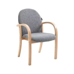 Lincoln Wooden Frame Fabric Stacking Chair With Arms 11 Lincoln Wooden Frame Fabric Stacking Chair With Arms -Office Comfort 101682