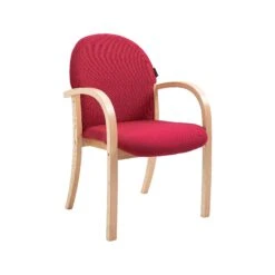 Lincoln Wooden Frame Fabric Stacking Chair With Arms 12 Lincoln Wooden Frame Fabric Stacking Chair With Arms -Office Comfort 101781
