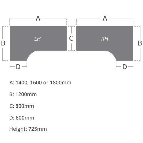 NEXT DAY Eclipse Black Ergonomic Cantilever Desks 4 NEXT DAY Eclipse Black Ergonomic Cantilever Desks - Image 2