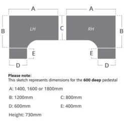 Commerce II Ergonomic Desks With Desk High Pedestal -Office Comfort 102847