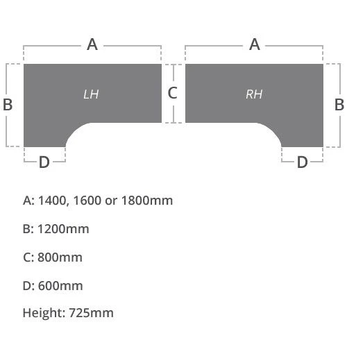 NEXT DAY Vogue White Ergonomic Cantilever Desks 6 NEXT DAY Vogue White Ergonomic Cantilever Desks - Image 4