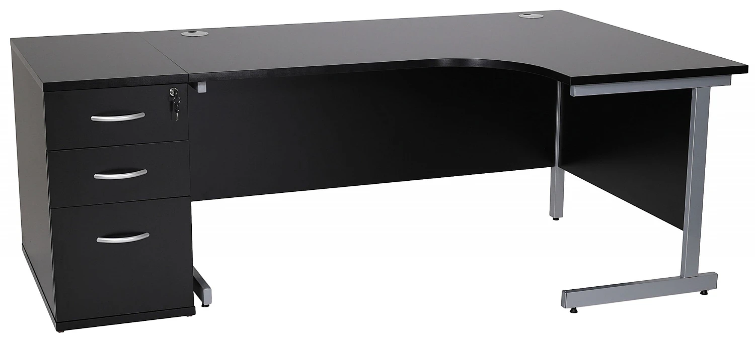 Karbon K1 Ergonomic Cantilever Office Desks With 800D Desk End Pedestal 4 Karbon K1 Ergonomic Cantilever Office Desks With 800D Desk End Pedestal - Image 2