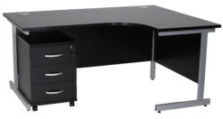Karbon K1 Ergonomic Cantilever Office Desks With Low Mobile Pedestal -Office Comfort 103638