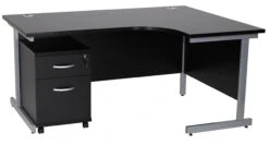 Karbon K1 Ergonomic Cantilever Office Desks With Low Mobile Pedestal -Office Comfort 103639