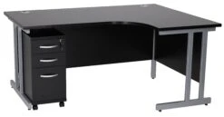 Karbon K3 Ergonomic Deluxe Cantilever Desk With Narrow Mobile Pedestal 22 Karbon K3 Ergonomic Deluxe Cantilever Desk With Narrow Mobile Pedestal -Office Comfort 103660