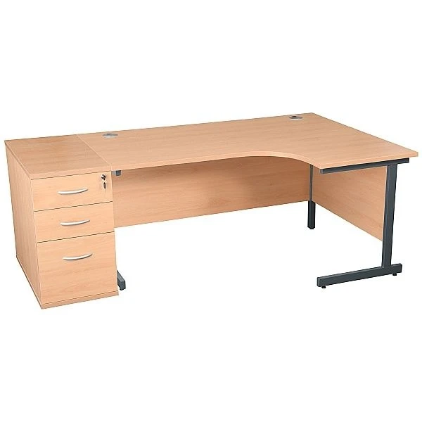 Karbon K1 Ergonomic Cantilever Office Desks With 800D Desk End Pedestal 3 Karbon K1 Ergonomic Cantilever Office Desks With 800D Desk End Pedestal