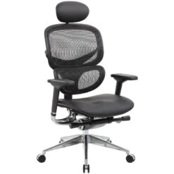 InSync 24 Hour Mesh Office Chair With Leather Seat & Headrest